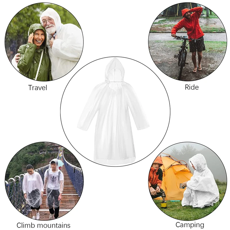 6 stuks wegwerp regenjas, wate - Emergency Poncho Rain recensie en prijs